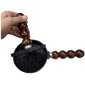 Resim Demir Döküm Hamburger Yapma Tavası Burger Press Siyah 