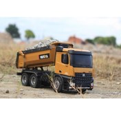 Resim Huina 46cm 1/14 Yüksek Kalite Rc Model Damperli Kamyon Uzaktan Kumandalı Metal Iş Makinası 1573 