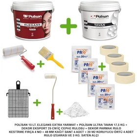Resim Polisan Elegans Extra 15Lt + Polisan Tavan 17,5 Kg. Ve Hediyeleri 