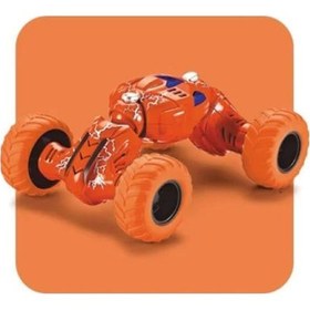 Resim Çek Bırak Akrobatik Araba Çift Yönlü Çek Bırak Taklacı Araba Oyuncak Araba Turuncu Turuncu 