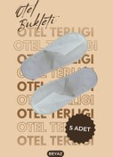 Resim otel bukleti Tek Kullanımlık 90 gr Tela Terlik 4,5 mm Polietilen Taban 5 Çift 