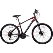 Resim Kron TX75 28 Jant 21 Vites 46 Cm Hidrolik Disk Fren Trekking Bisikleti- Siyah-Füme-Kırmızı 