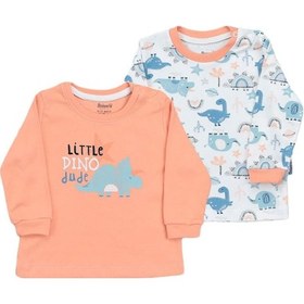 Resim Dear Enika Miniworld Erkek Bebek Dinozor Temalı 2'li Sweat Seti 16446 001 