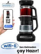 Resim Karaca Çaysever Robotea Pro Connect 4 in 1 Konuşan Otomatik Cam Çay Mama ve Filtre Kahve Makinesi Wİ-Fİ 