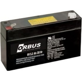 Resim Orbus 6v 3.2 Ah Akü Kuru Tip 20 Hr (kısa) (124*34*60) (0.6 Kg) N11.9266 