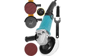 Resim Bulldozer Taşlama Polisaj Zımpara Makinesi ve Aksesuar Seti Devir Ayarlı 