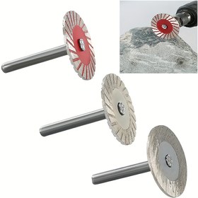 Resim URTUE 6mm Saplı Elmas Kesme Diskleri, Dairesel Testere için Çok Amaçlı Taş Oyma Tekerlekleri, Granit, Mermer, Seramik Karo için, Elektrik veya Pil Gerekmez 