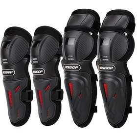 Resim Hallow Autotop Motosiklet Dizlik ve Dirseklik Set 4 Parça Siyah 