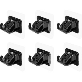 Resim Sagrado 6 Adet Kendinden Yapışkanlı Perde Çubuk Braketi Yumruk Içermeyen Perde Çubuk Klipsi Çivi Içermeyen Ayarlanabilir Duş Perdesi Çubuk Asma Kancaları (Yurt Dışından) 