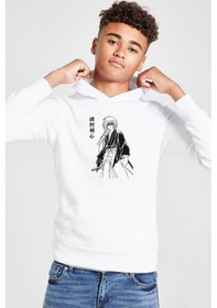 Resim Tshirthane Rurouni Kenshin Poster Japan Beyaz Çocuk 3ip Kapşonlu Sweatshirt 001 Beyaz 