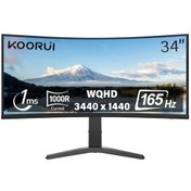 Resim Koorui 1ms 165hz 34" 3440x1440 Wqhd Curved Gaming Monitör 34e6uc 