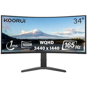 Resim Koorui 1ms 165hz 34" 3440x1440 Wqhd Curved Gaming Monitör 34e6uc 