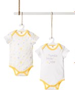Resim molica baby Bebek Stars Organik Pamuklu Çıtçıtlı Body 2'li 