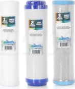 Resim Açık Kasa Su Arıtma Cihazı Filtresi 3 Lü Filtre Seti 