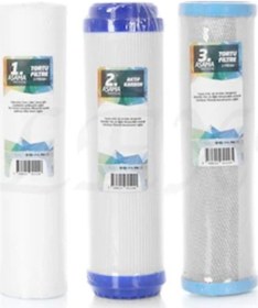 Resim Açık Kasa Su Arıtma Cihazı Filtresi 3 Lü Filtre Seti 