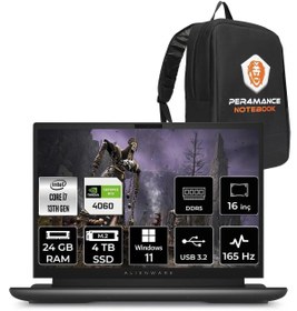 Resim Dell Alienware M16 i7-13700HX 24GB RAM 4TB SSD RTX4060/8GB 165HZ 16 QHD+ W11 