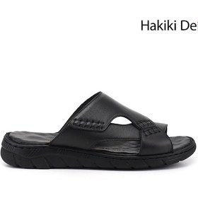 Resim Diğer Erkek Siyah Hakiki Deri Comfort Terlik Dyma83242827 