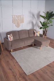 Resim Kilim Mobilya Bohem's Bohem Uzanmalı Köşe, Sağ Sol Kullanılabilen, Yüksek Ayaklı, Kahverengi 