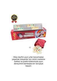 Resim Premium Kaliteli Eğlence Hobi Çizilmeye Dayanıklı Silinebilir Büyük Boy Flash Plastik Okey Takımı 