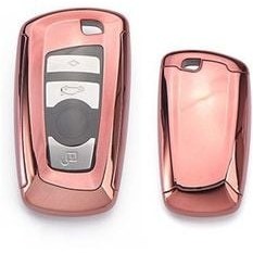 Resim Bmw F10 2 Parça Silikon Kumanda Kabı Pembe 