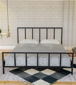 Resim Metalia Gm 212 Vintage Çift Kişilik Metal Karyola Siyah 140x190 