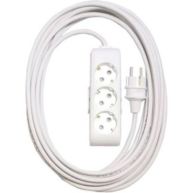 Resim Viko 3'lü Grup Priz Topraklı Çocuk Korumalı 8 M Beyaz 