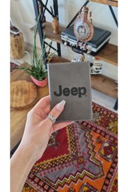 Resim EFE DERİ Jeep Deri Dikişli Araç Ruhsat Kılıfı Kabı Ruhsatlık Ruhsat Koruyucu 