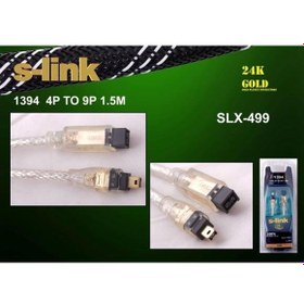 Resim S-link SLX-499 1.5mt 4-9 1394 Firewire Gold Kablo 