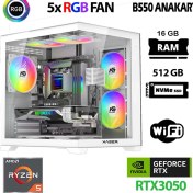 Resim Xaser Narnia X60 Ryzen 5 5500 16GB Ram 512GB M.2 Nvme SSD RTX3050 Masaüstü Oyuncu Bilgisayarı 