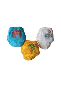 Resim Erkek Bebek Turkuaz Pamuk 3'lü Alıştırma Külodu 