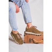 Resim Shoetyle - Vizon Hakiki Süet Bağcıklı Erkek Sneaker 115-k556-1319 Vizon 