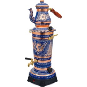 Resim Eriza 2.9 Litre 220V Elektrikli Işlemeli Bakır Semaver 