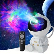 Resim DOOOB Astronot Galaksi Yıldız Projeksiyonlu Gece Lambası - Uzay Temalı Gençler Odası Dekoru, Renkli Galaksi Efektleri ile USB Güçlü Tavan Lambası, Yatak Odası veya Bebek Odası İçin Mükemmel 