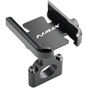 Resim Yamaha N-max 125, 150, 155 N Max Nmax125 Nmax15 Gidon Siyah İçin Alüminyum Nmax Telefon Tutucu Motosiklet Telefon Tutucu 