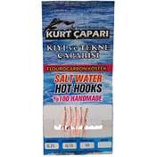 Resim Kurt Çapari 10 Numara 5 İğneli UV Turuncu Simli 0.25 Beden 0.15 Kısa Köstek 