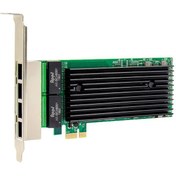 Resim Pcı e 4 port Gigabit ethernet ağ kartı 10\u002F100\u002F1000 Intel 82576 