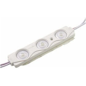Resim 12 Volt 1.2 Watt 3’lü Mercekli 2835 Modül Led Beyaz - 10 Adet 