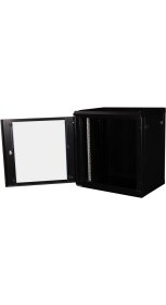 Resim Lande - 12U 19" Duvar Tipi Rack Kabinet - Genişlik: 600 mm | Derinlik: 450 mm - Siyah (Demonte) 