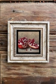 Resim Oscar Stone Decor Çerçeveli Taş Duvar Dekoru Tablo 20X20Cm 2'Li Set (1104-476) Bereket Nar Nar 2-2Cdd-159 