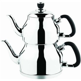 Resim Özkent K-330 Symbol Mini Boy Çaydanlık Takımı- Siyah 