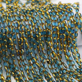 Resim Yaklaşık 148 adet 4*6Mm Mavi Şeffaf Oval Parlatılmış Cam Gevşek Boncuklar Bilezikler, Takılar, Anahtarlık Kolyeler, Giyim Aksesuarları ve Diğer Dekoratif Malzemeler için Uygun. 