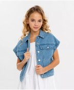 Resim Button Blue Kız Çocuk İçin Kot Yelek 218745924 Açık Mavi 