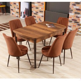 Resim Barok Masa - 6 Gold Sandalye - Masa Takımı 