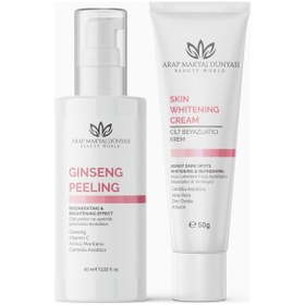 Resim Arap Makyaj Dünyası Ginseng Peeling 60 ML + Skin Whitening Cream 50 G 