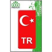 Resim TÜRK BAYRAĞI 4 (4X9CM) TEKLİ DAMLA ETİKET (DE004) 