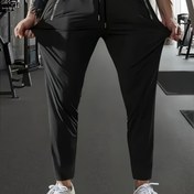 Resim 3 Renk Erkekler için Buz Kaygan Lifli Jogger Pantolon - Nefes Alabilen Yüksek Esneklikte Fermuarlı Cepli, Düz Paça Tasarım Spor, Dış Mekan ve Günlük Kullanım İçin Koşu Pantolonları, Antrenman Kıyafeti, Dayanıklı Yapı, Aktif Stil Atletik Pantolon 