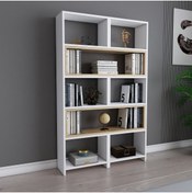 Resim EVDEKİMODA Poyraz Kitaplık (beyaz-safirmeşe) 