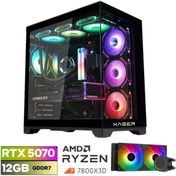 Resim XASER Lexus x260 Ryzen 7 7800X3D 32GB DDR5 Ram 1TB M.2 NVMe SSD 12GB RTX5070 Sıvı Soğutmalı Oyuncu B 