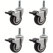 Resim Dashanshop 4 Adet Frenli 2 İnç Universal Tpr Kauçuk Şok Emici Dayanıklı Tekerlek 