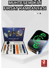 Resim Dokunmatik Akıllı Saat Yeni Nesil Kulaklık Kampanyası Bluetooth Bağlantılı Anc Özelliği 
